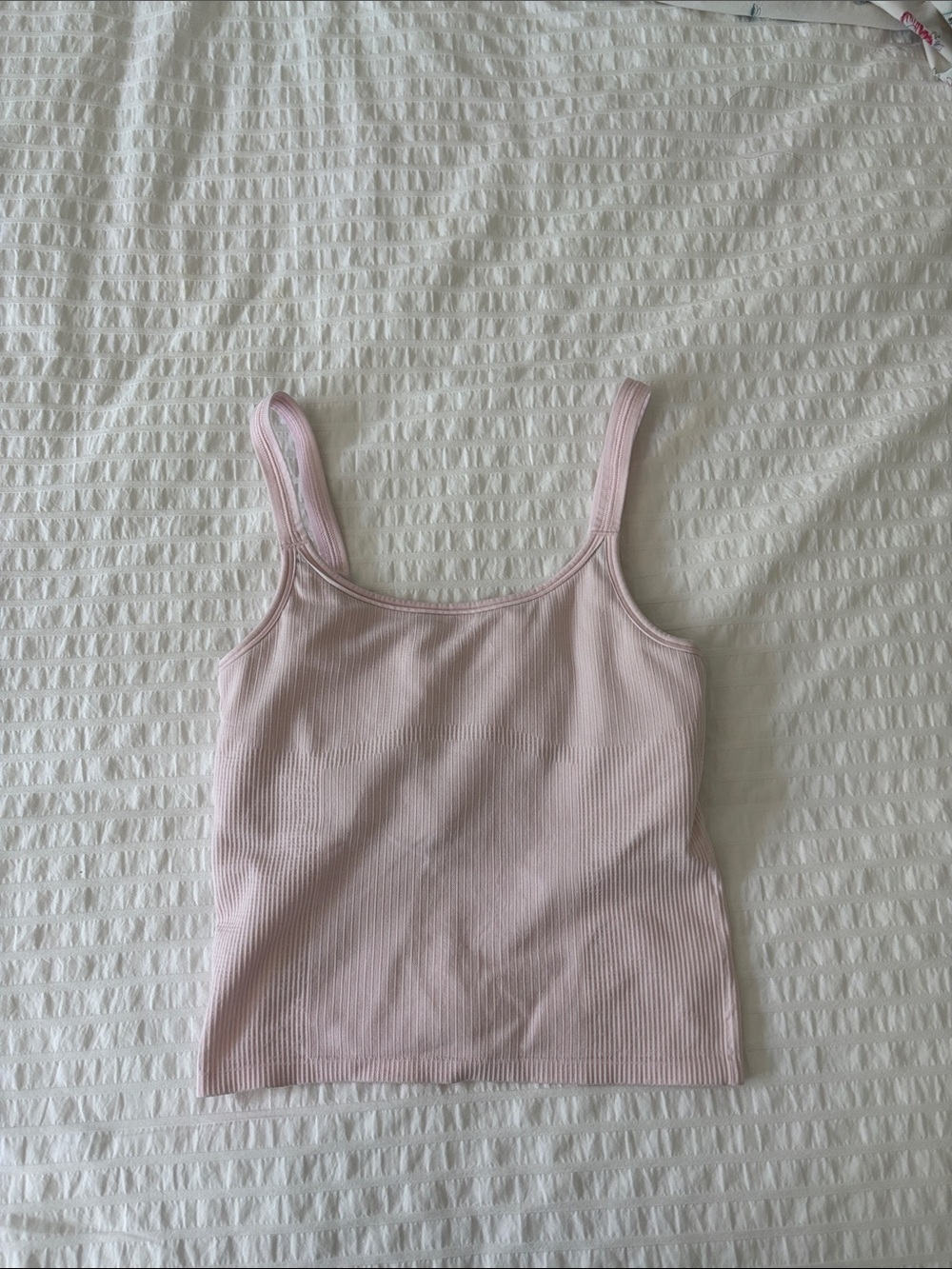 lululemon athletica Light Pink Ribbed Tank Top